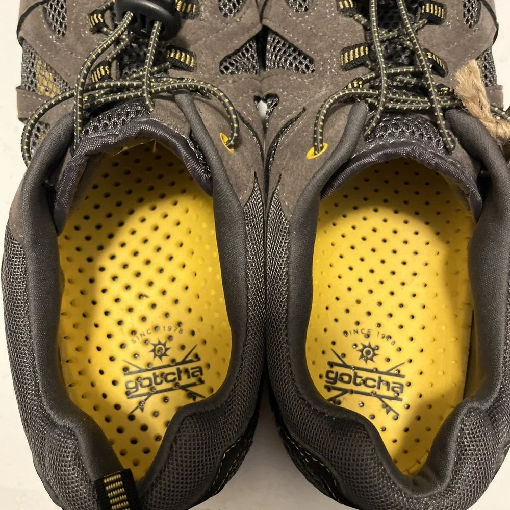Gotcha Trekker Taupe Vented Soles Stay Tight Laces‎ Men's Hiking Shoes Size 11